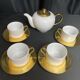 Tableware coffee and tea service 5 pieces Geneviève Lethu 20th century