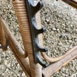 Old rattan chaise longue 20th century