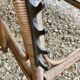 Chaise longue en rotin ancienne 20e siècle
