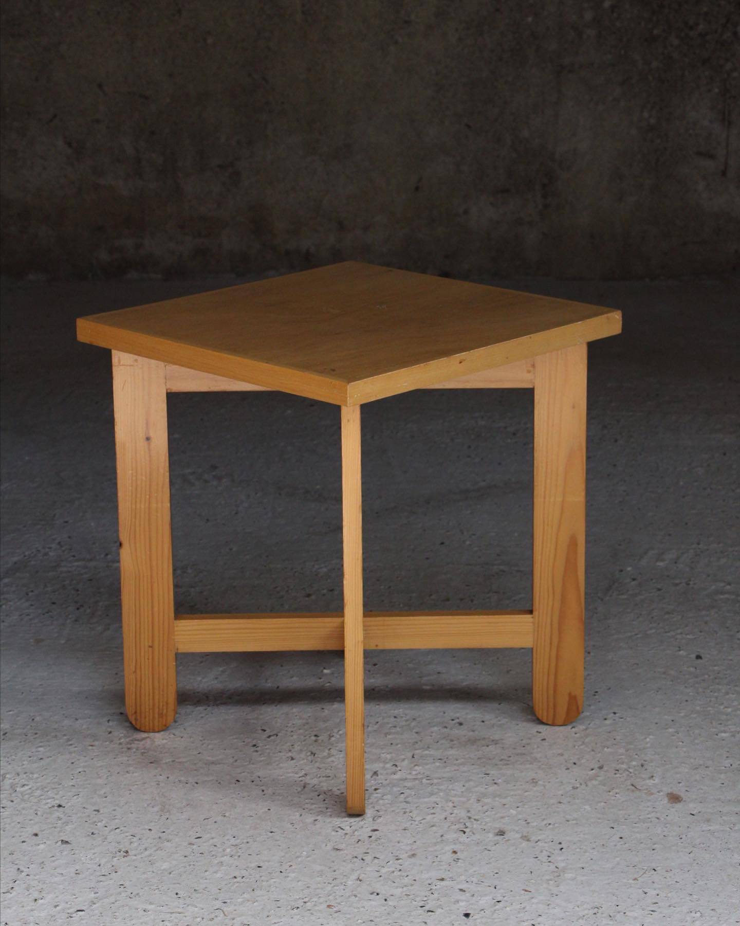 Solid pine coffee table Sweden 1960
