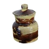 Petit pichet ancien français en céramique avec couvercle, provenant de Dieulefit