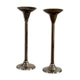 Pair of art deco style candle holders