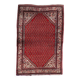 1950s Handmade Wool Boteh Rug, Red and Ivory, 104 × 156 cm - 1C1299