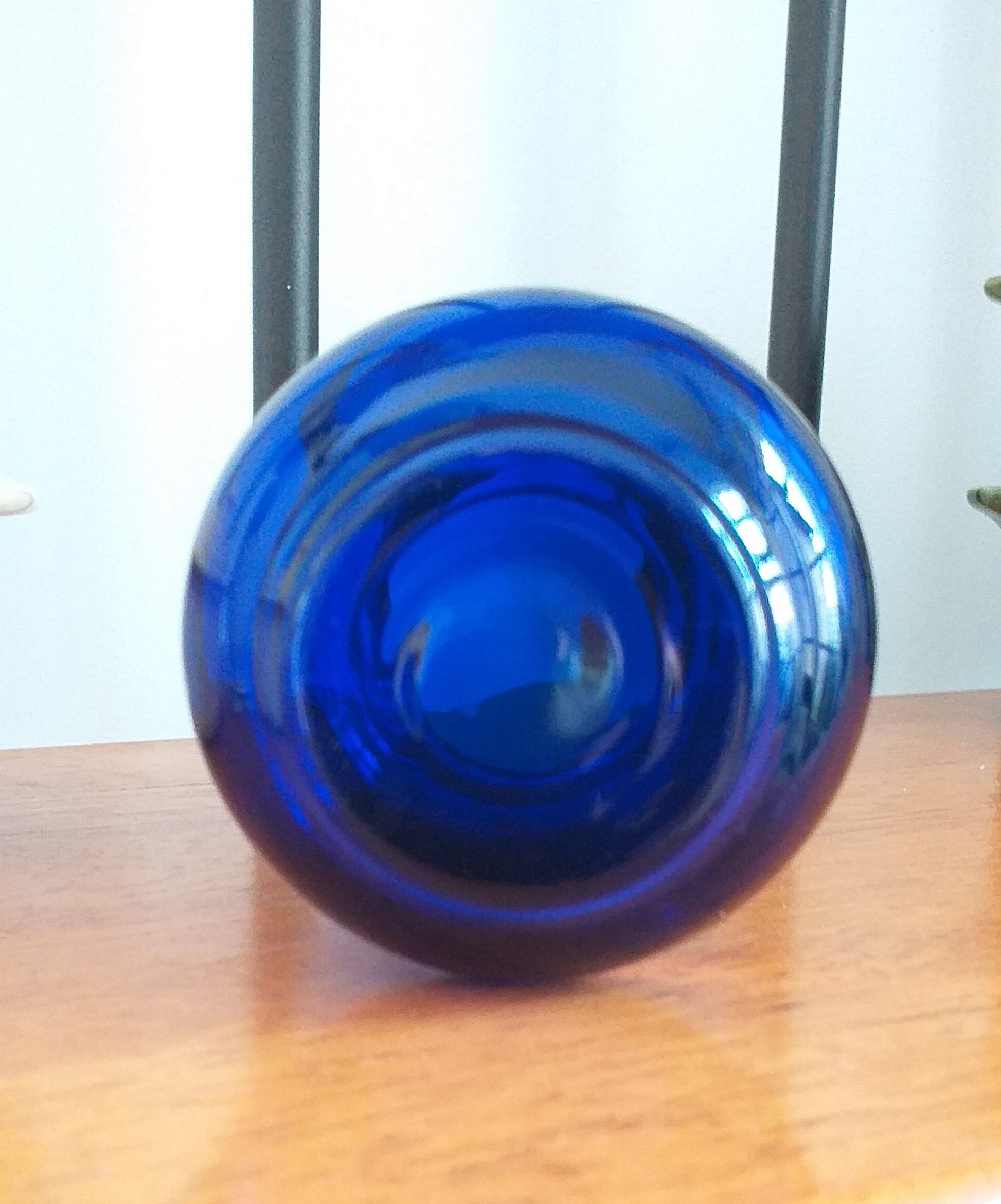 Vase boom bleu et or