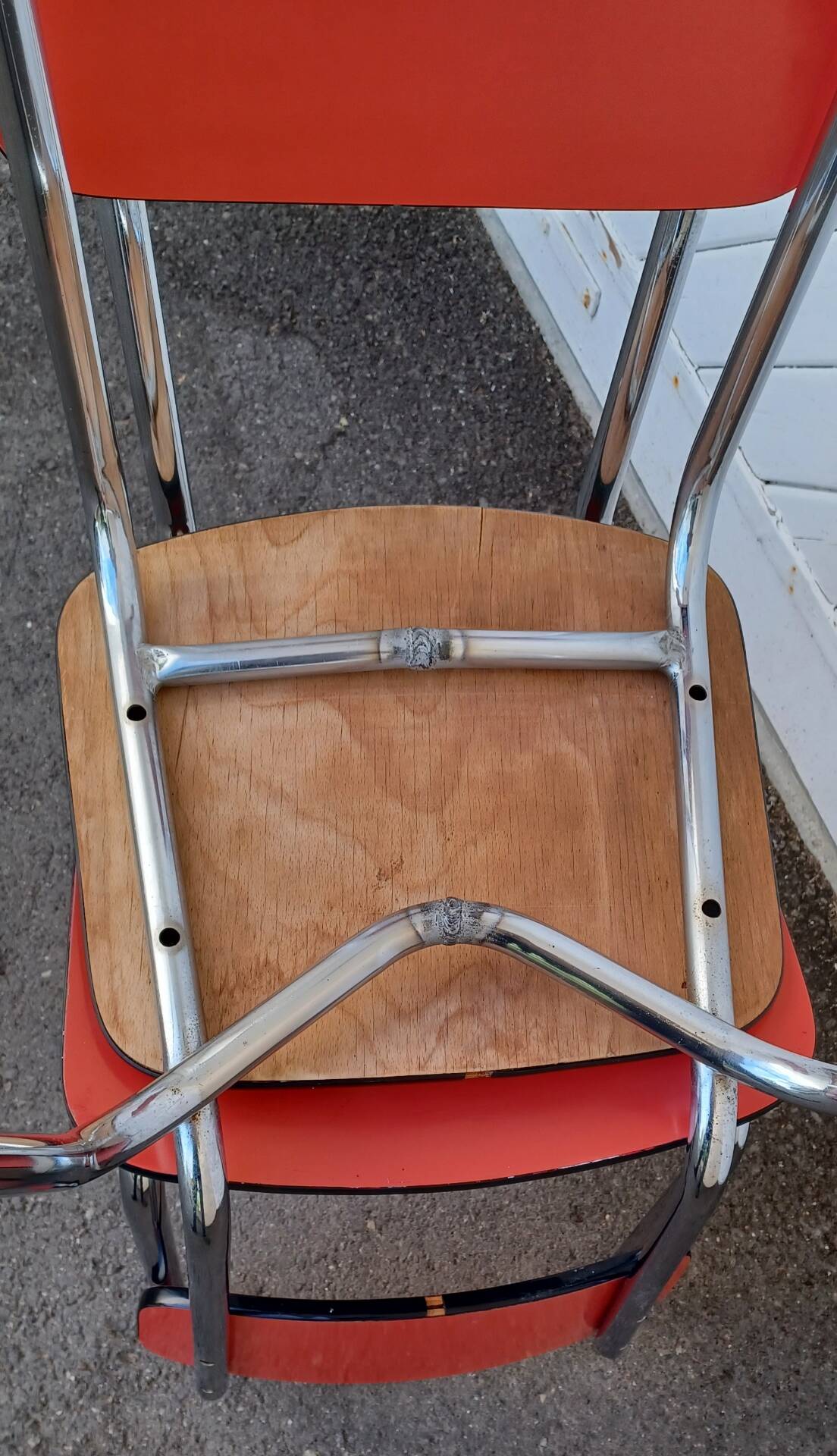 Pair of vintage formica chairs