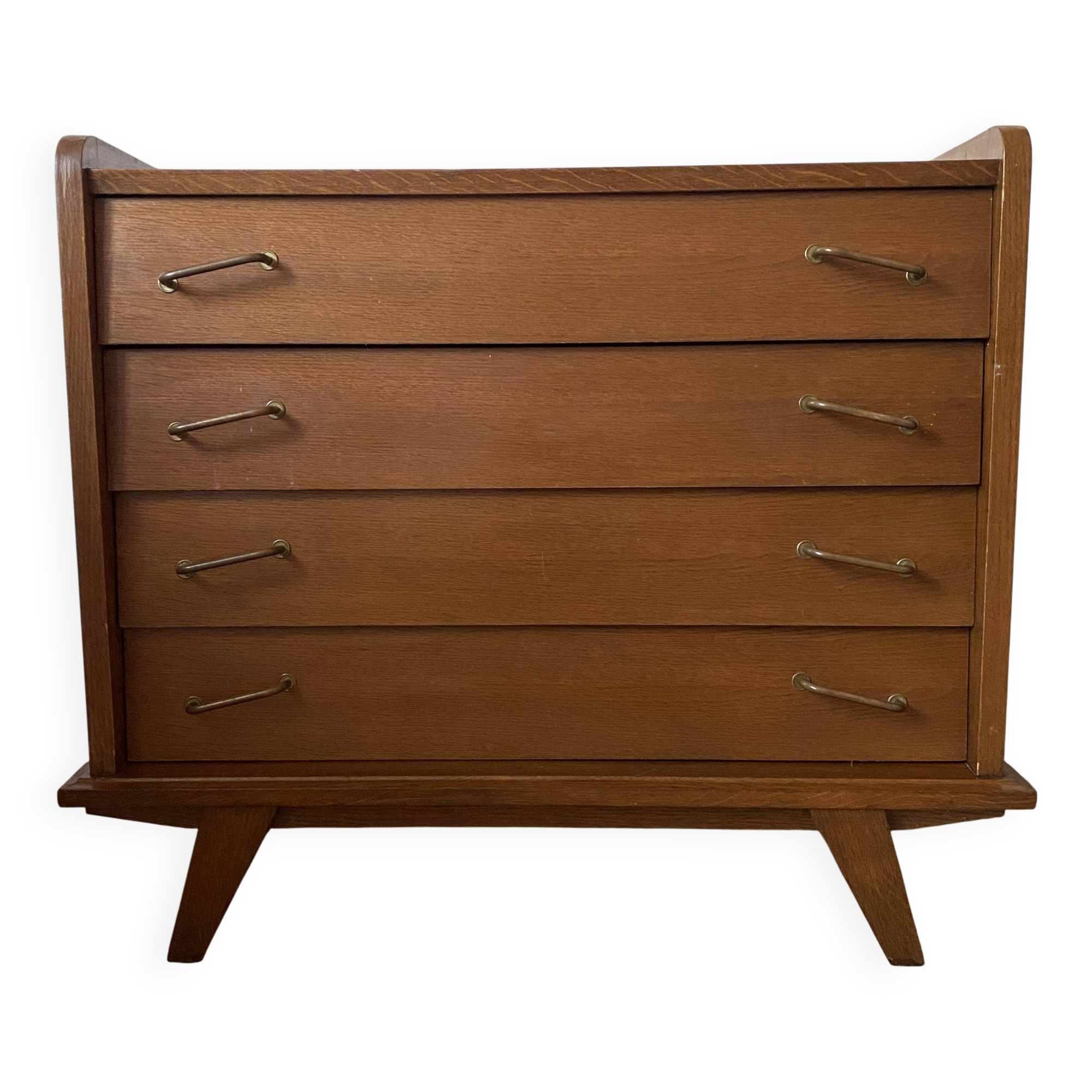 Vintage Scandinavian commode with tapered legs.