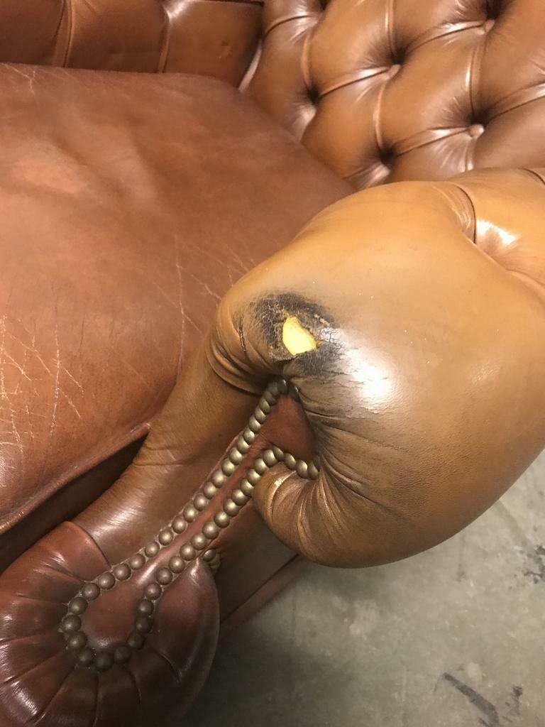 Chesterfield vintage king leather armchair single-seater / seating
