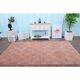Tapis vintage turc Oushak fait main en laine et coton rouge