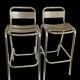 Pair of aluminum high chairs