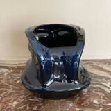 Anthropomorphic owl stoneware vase
