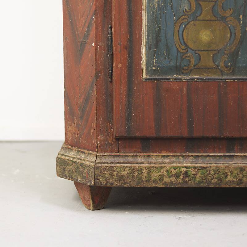 Painted Folk Art Bridal Cupboard