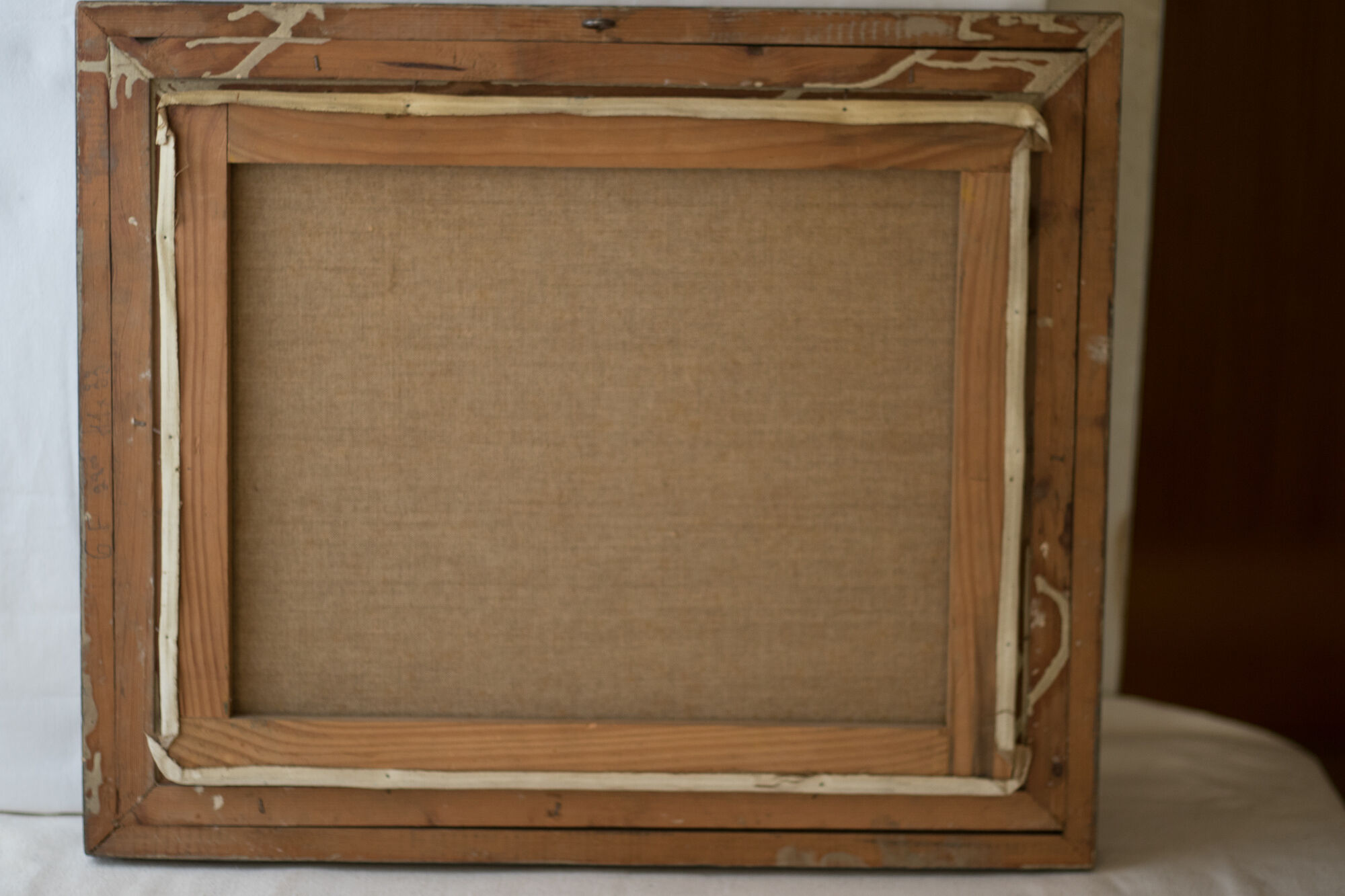 Tableau "les chaumières à la charrette" huile sur toile