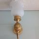 Brass wall light and satin glas vintage 50s-60s
