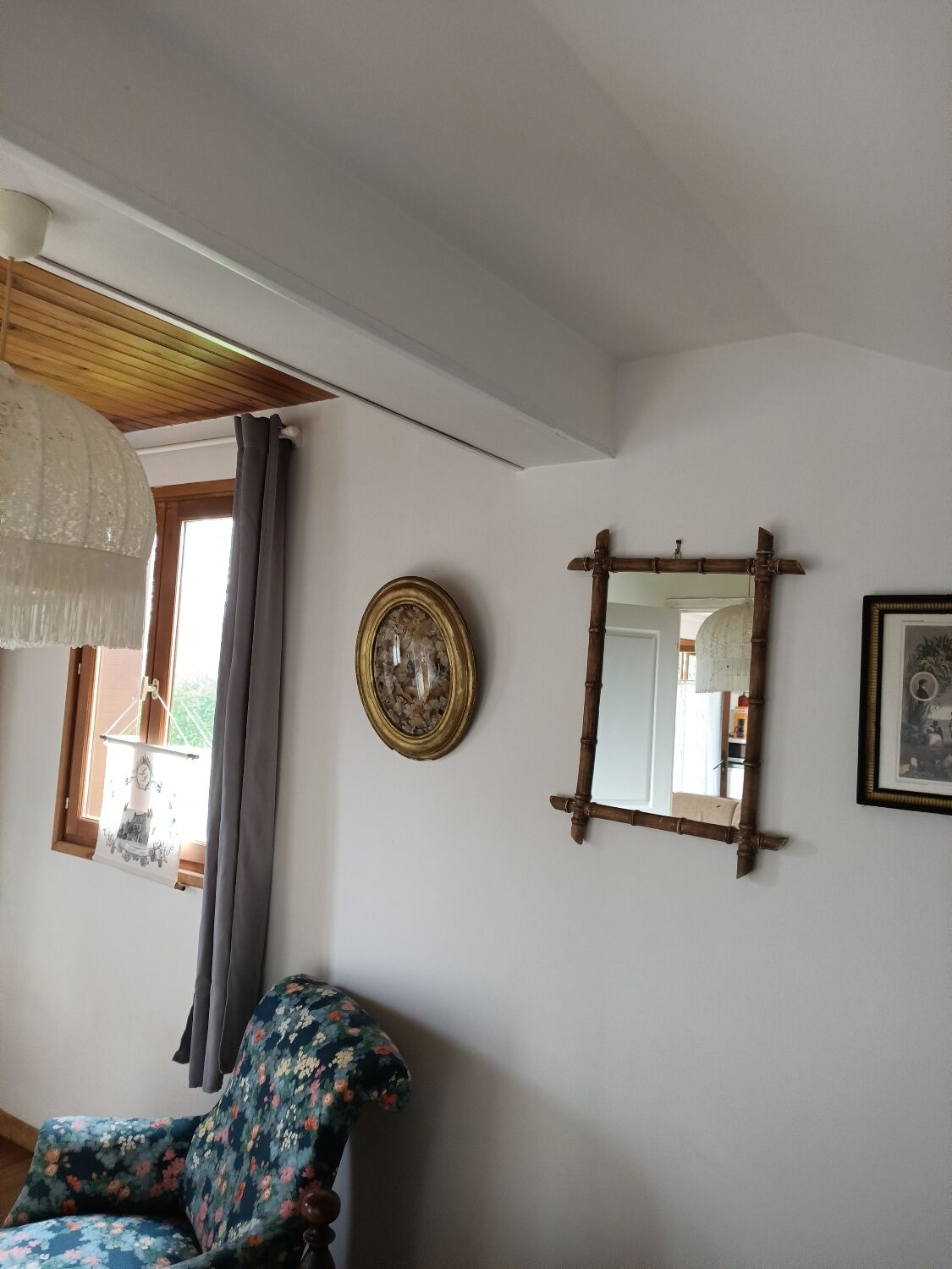 Miroir cadre bambou