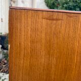 Rattan chest of drawers and vintage wood