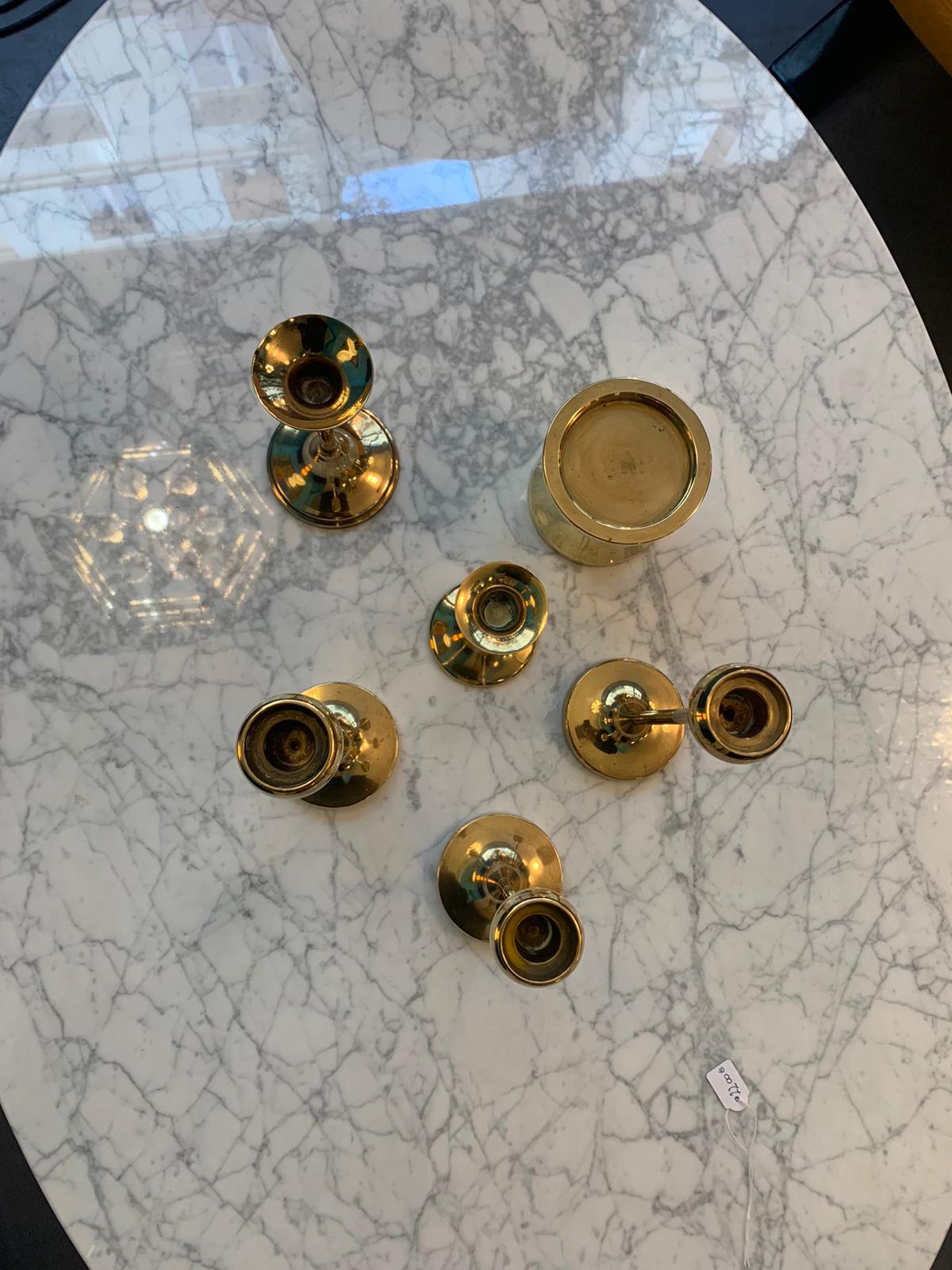 Candle holders 6 pieces F.W brass