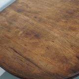 Large Oval Dutch Rustic Farmhouse Teak Dining Table