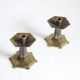 Art deco altar candle sticks in brass, 1920s