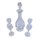 Service à  liqueur cristal de Bohème Baccarat St Louis verres carafe signé par une ancre