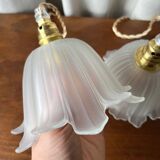 Duo of vintage “tulip” portable lamps