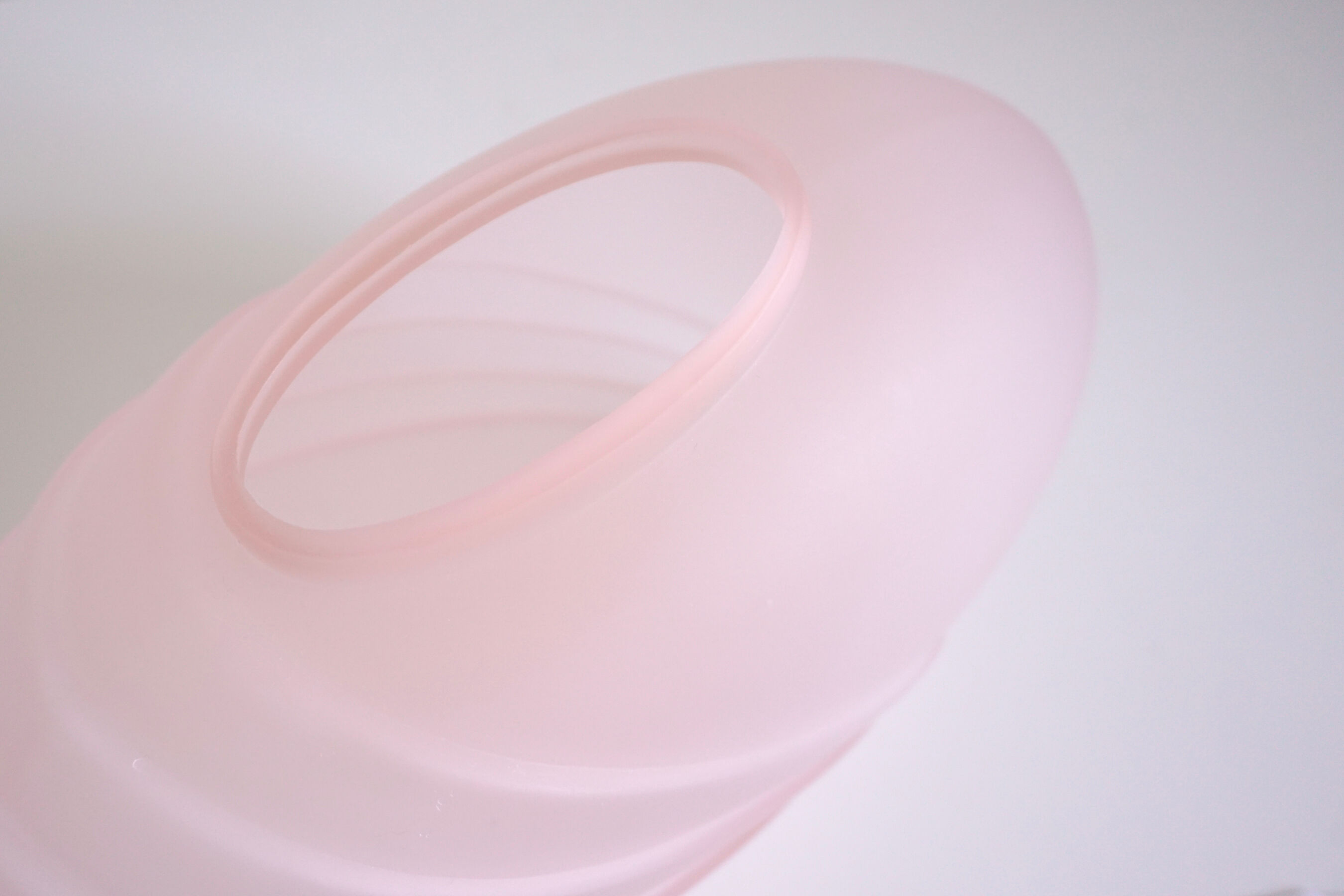 Pink glass vase art deco style