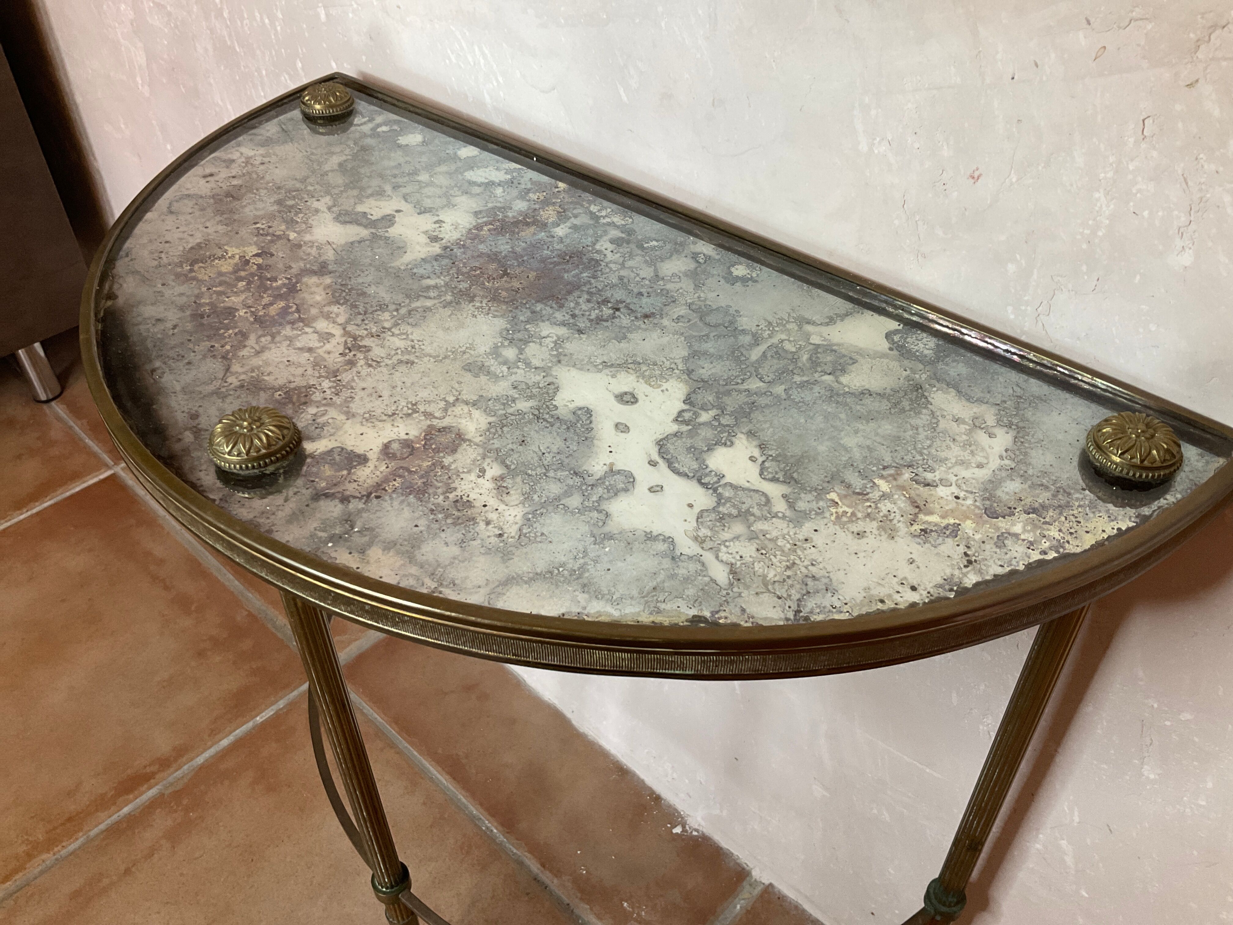 Fifth wheel end of sofa design marbled mirror top