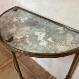 Fifth wheel end of sofa design marbled mirror top