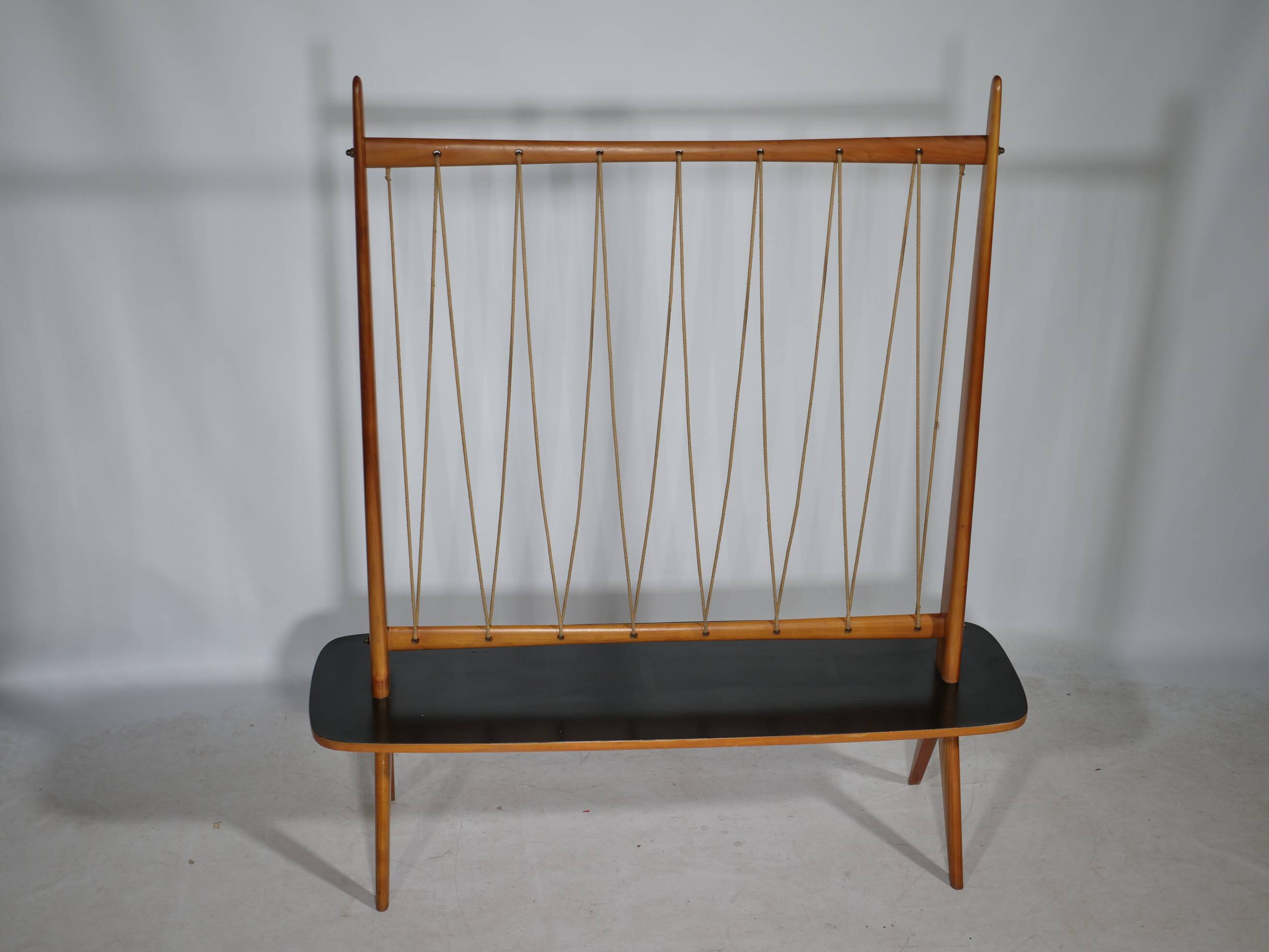 Flower Bench Cherry Wood  1960s Plant Stand