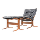 Fauteuil et repose-pieds par Ingmar Relling pour Westnofa