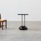Art Deco pedestal table with black lacquered base, France 1920s
