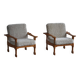 Danois Moderne, Paire de Fauteuils Lounge en Chêne et Laine d'Agneau, Henning Kjærnulf, 1960s