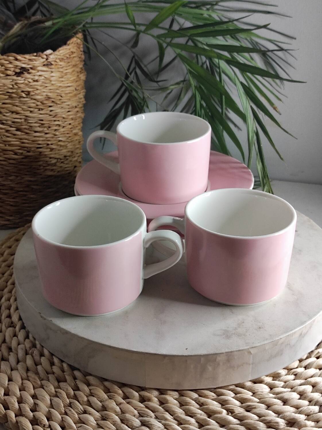 Pink coffee set 6