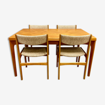 Ensemble table et chaises design scandinave 1950