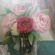 Tableau ancien bouquet de fleurs