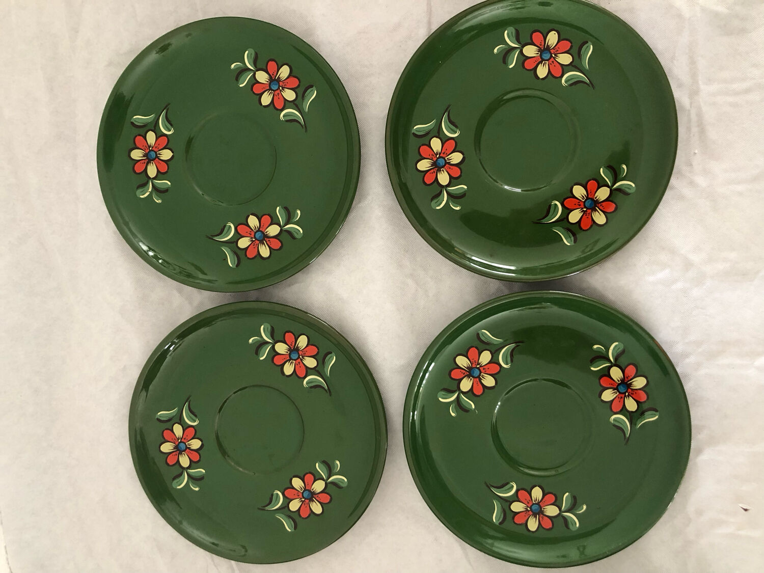 Set with coffee maker sugar milk pot and vintage Winterling plates