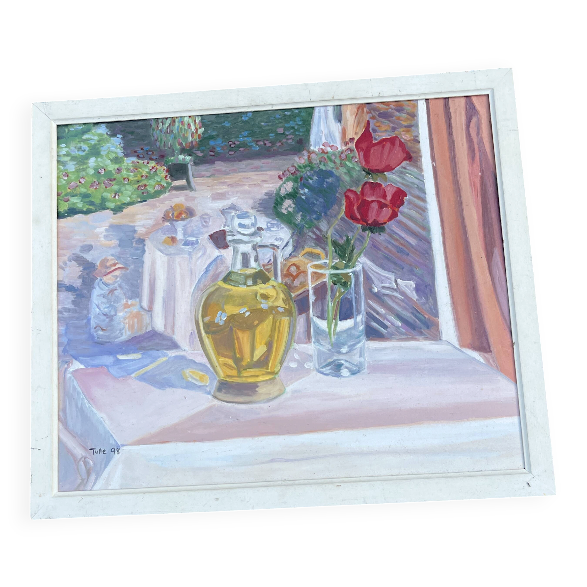 Still life with vase and flowers – Signed Tulle 98