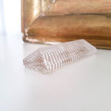 Lot of 6 bubbled glass knife holders