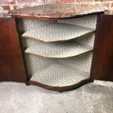 Curved notch in louis xv period marquetry stamped j.b galet