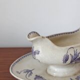 U&C Sarreguemines "Féria" iron clay sauce boat
