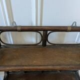 Pair of rattan shelves
