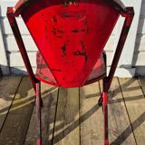 Set of 5 François Caruelle metal chairs