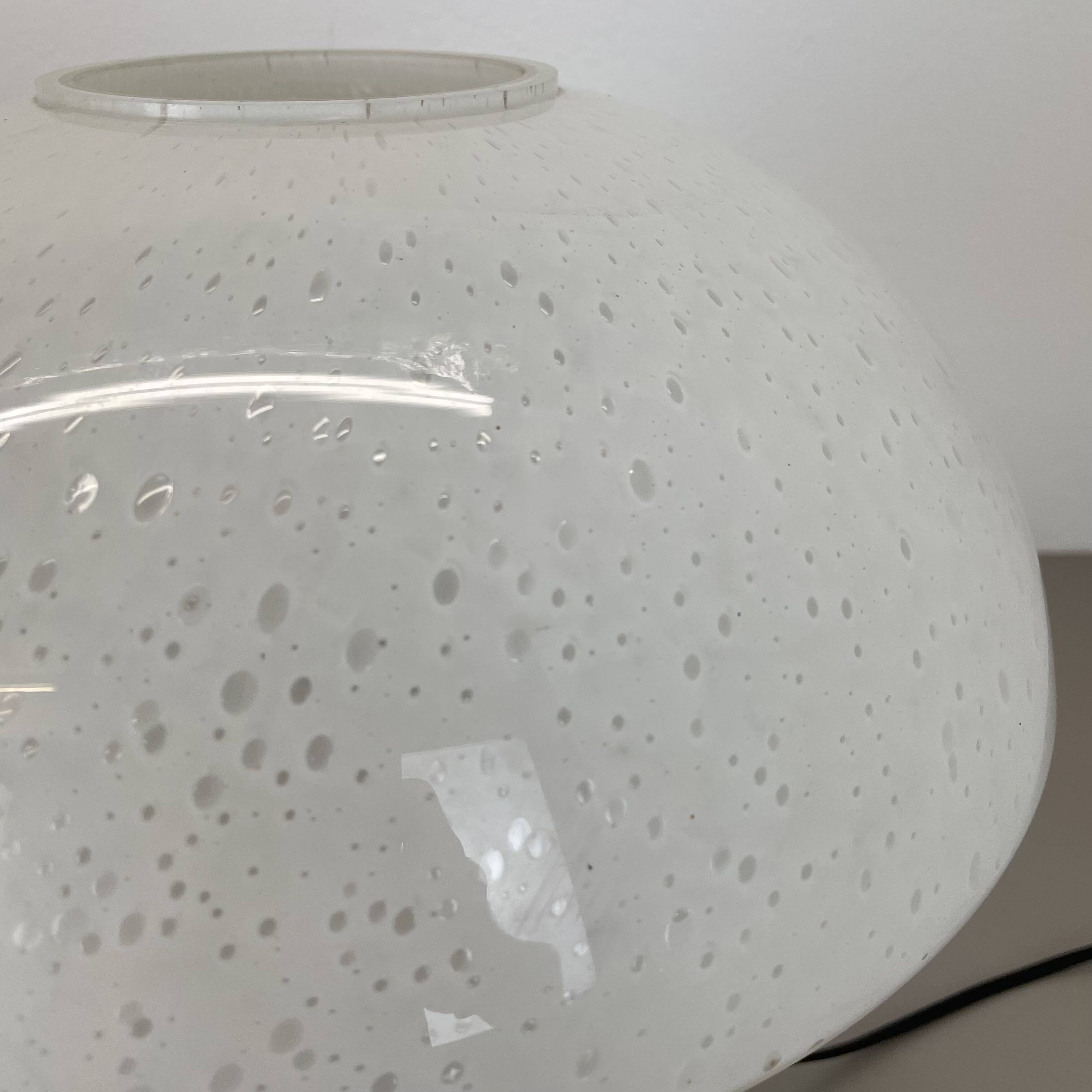 Large 36cm ufo glass table light made by glashütte limburg, germany, 1970s