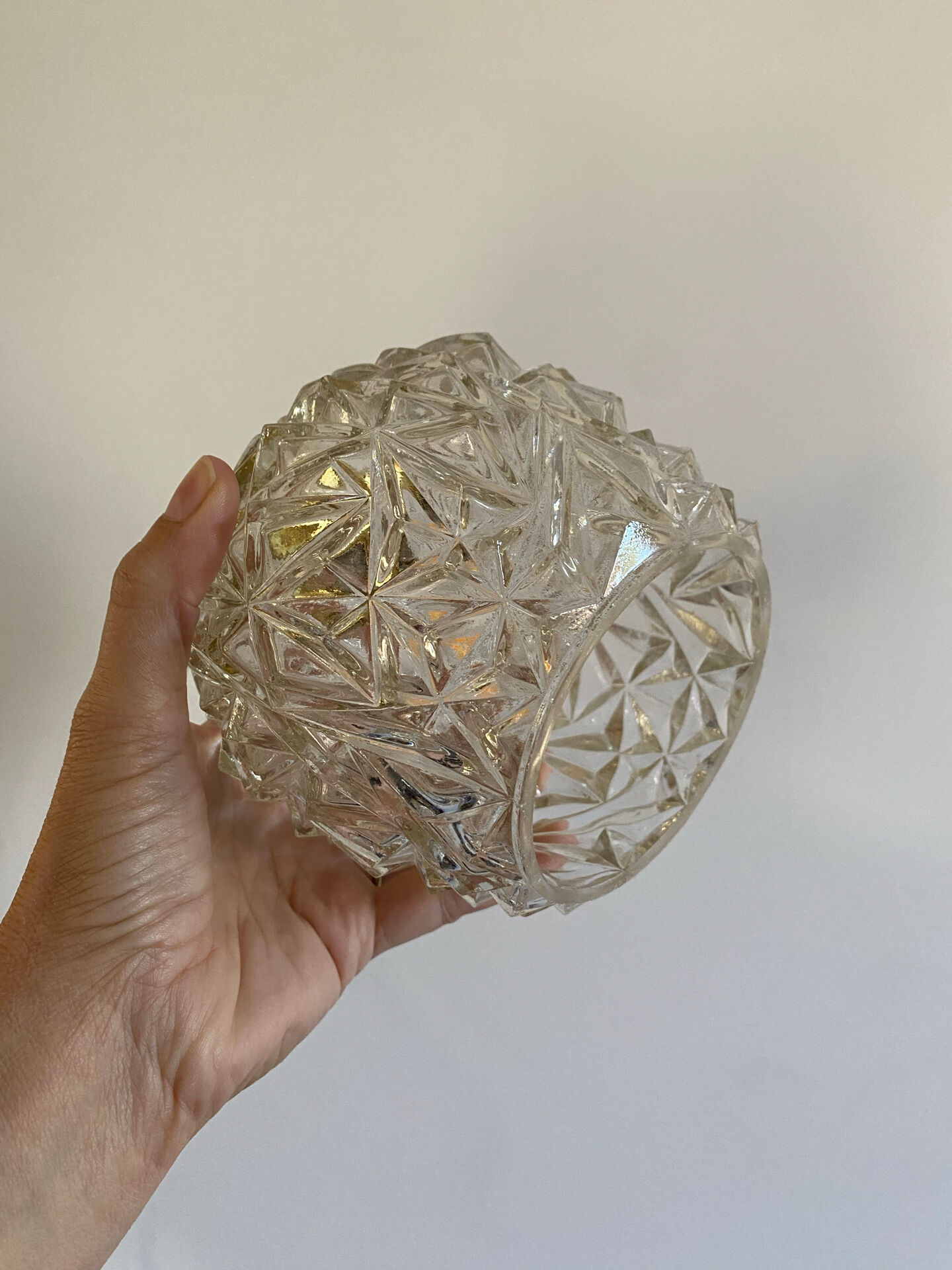 Baladeuse globe vintage en verre 