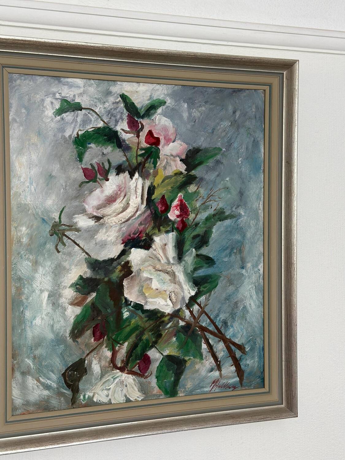 Original Oil on Canvas – “Flower Still Life” By M. Hellberg