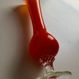 Soliflore en verre orangé