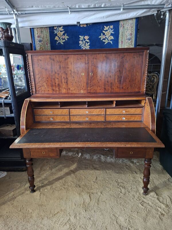 Bureau à cylindre en acajou– époque XIXe siècle (om)