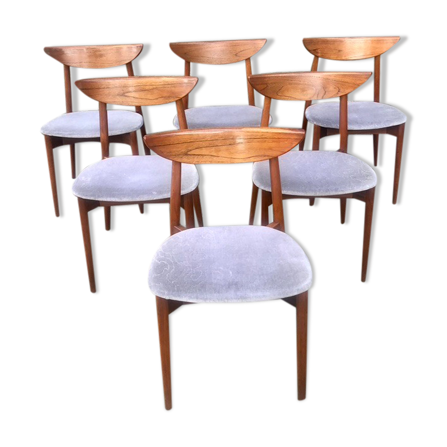 Set of six Harry Ostergaard chairs for Randers Mobelfabrick Denmark 1960