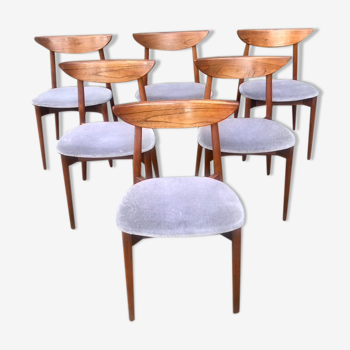 Set de six chaises Harry Ostergaard pour Randers Mobelfabrick Danemark 1960