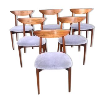 Set of six Harry Ostergaard chairs for Randers Mobelfabrick Denmark 1960