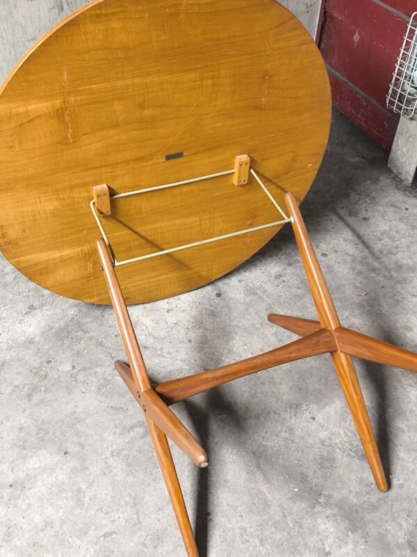 Table évolutif scandinave vintage teck années 70